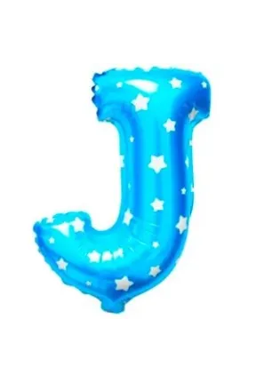 16 INC Mavi Yıldızlı Balon J