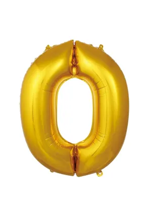 0- RAKAM 34 İNC GOLD RENK BALON 76 CM
