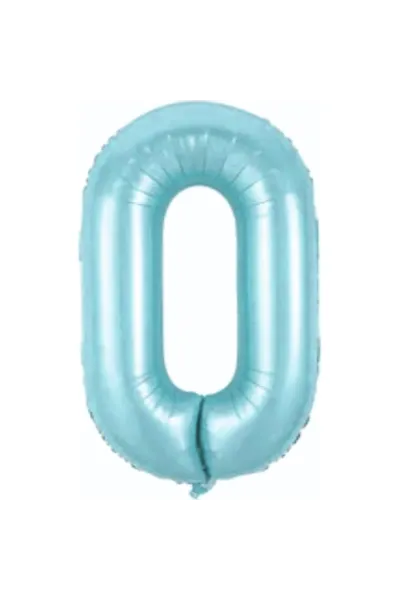 0- RAKAM 34 İNC MAVİ RENK BALON 76 CM