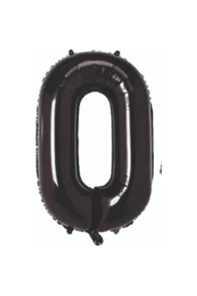 0- RAKAM 34 İNC SİYAH RENK BALON 76 CM