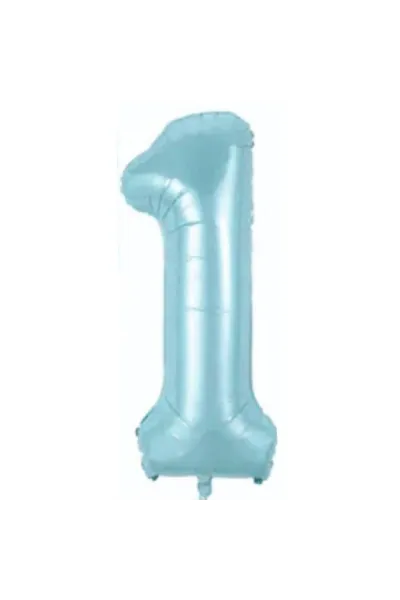 1- RAKAM 34 İNC MAVİ RENK BALON 76 CM