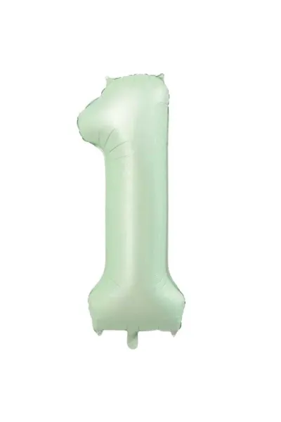 1- RAKAM 34 İNC RETRO YEŞİL RENK BALON 76 CM