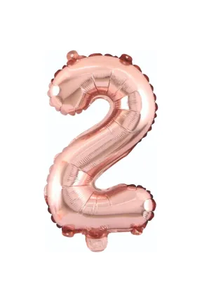 2- RAKAM 34 İNC ROSEGOLD RENK BALON 76 CM