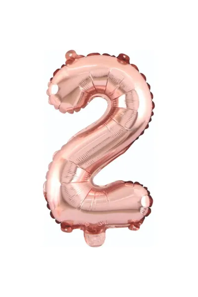2- RAKAM 34 İNC ROSEGOLD RENK BALON 76 CM