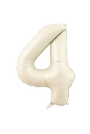 4- RAKAM 34 İNC KREM RENK BALON 76 CM