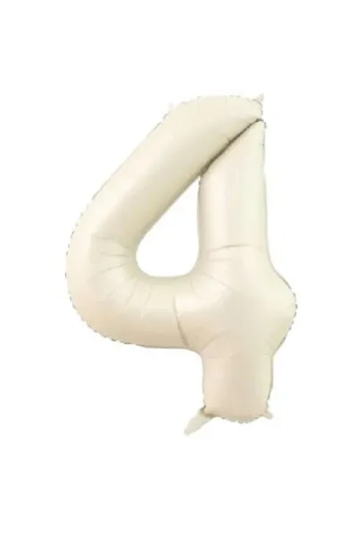 4- RAKAM 34 İNC KREM RENK BALON 76 CM