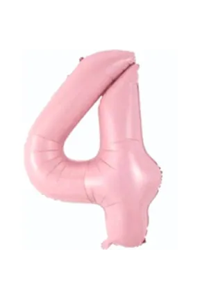 4- RAKAM 34 İNC PEMBE RENK BALON 76 CM