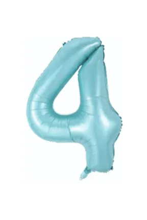 4- RAKAM 34 İNC MAVİ RENK BALON 76 CM