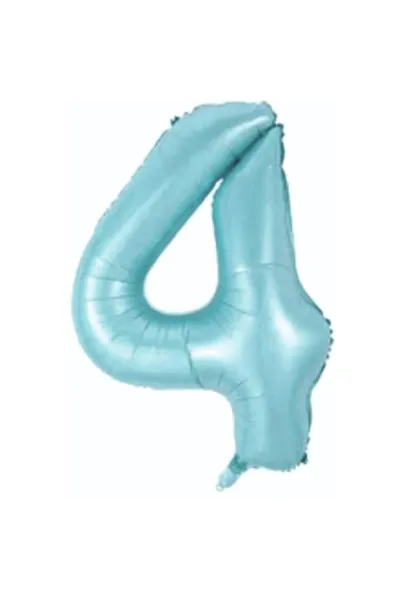 4- RAKAM 34 İNC MAVİ RENK BALON 76 CM