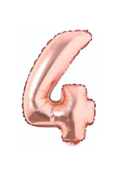 4- RAKAM 34 İNC ROSEGOLD RENK BALON 76 CM