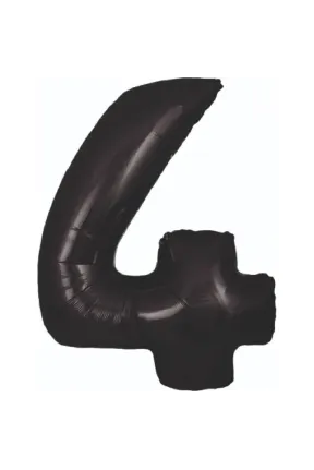 4- RAKAM 34 İNC SİYAH RENK BALON 76 CM
