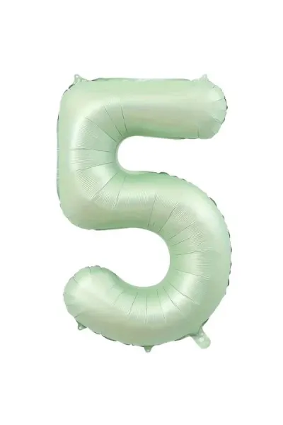 5- RAKAM 34 İNC RETRO YEŞİL RENK BALON 76 CM