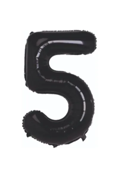 5- RAKAM 34 İNC SİYAH RENK BALON 76 CM