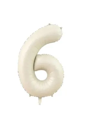 6- RAKAM 34 İNC KREM RENK BALON 76 CM 6- RAKAM 34 İNC KREM RENK BALON 76 CM