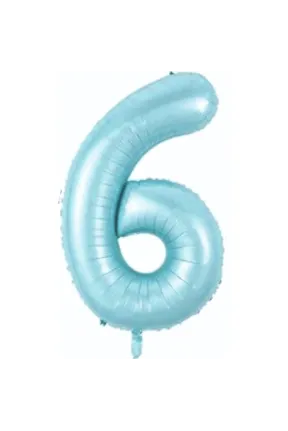 6- RAKAM 34 İNC MAVİ RENK BALON 76 CM 6- RAKAM 34 İNC MAVİ RENK BALON 76 CM