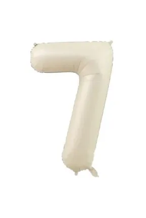 7- RAKAM 34 İNC KREM RENK BALON 76 CM
