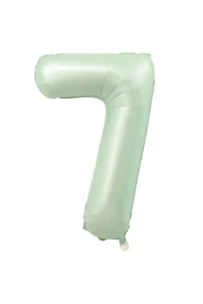 7- RAKAM 34 İNC RETRO YEŞİL RENK BALON 76 CM