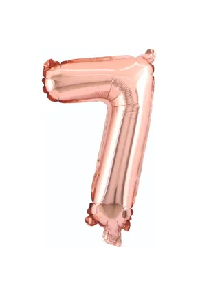7- RAKAM 34 İNC ROSEGOLD RENK BALON 76 CM