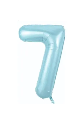 7- RAKAM 34 İNC MAVİ RENK BALON 76 CM