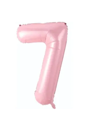 7- RAKAM 34 İNC PEMBE RENK BALON 76 CM