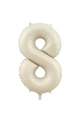 8- RAKAM 34 İNC KREM RENK BALON 76 CM