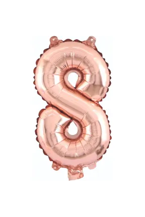 8- RAKAM 34 İNC ROSEGOLD RENK BALON 76 CM