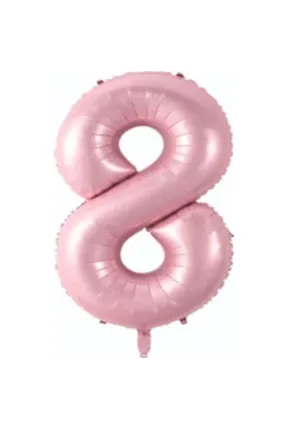 8- RAKAM 34 İNC PEMBE RENK BALON 76 CM