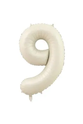 9- RAKAM 34 İNC KREM RENK BALON 76 CM