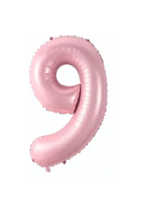 9- RAKAM 34 İNC PEMBE RENK BALON 76 CM