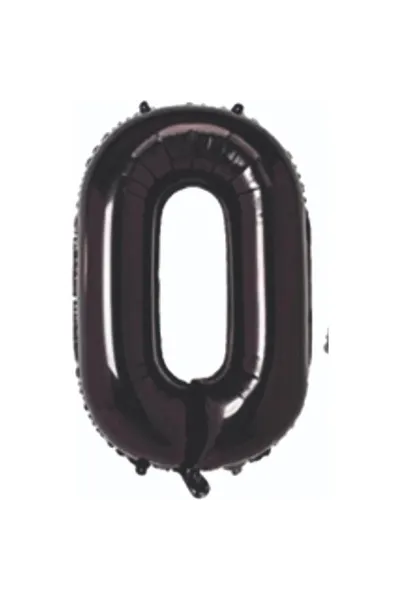 0- RAKAM 40 İNC SİYAH RENK BALON 100 CM
