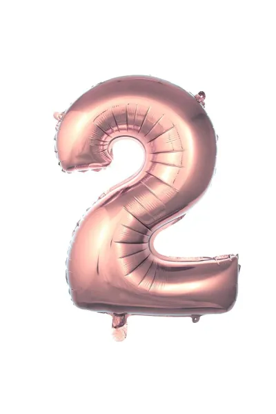 2- RAKAM 40 İNC ROSEGOLD RENK BALON 100 CM