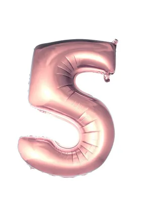 5- RAKAM 40 İNC ROSEGOLD RENK BALON 100 CM