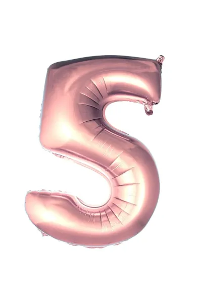 5- RAKAM 40 İNC ROSEGOLD RENK BALON 100 CM