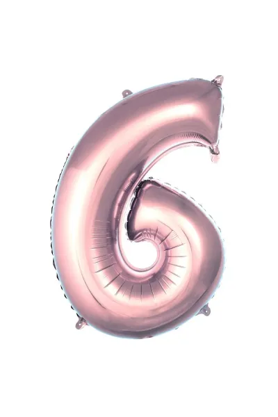 6- RAKAM 40 İNC ROSEGOLD RENK BALON 100 CM