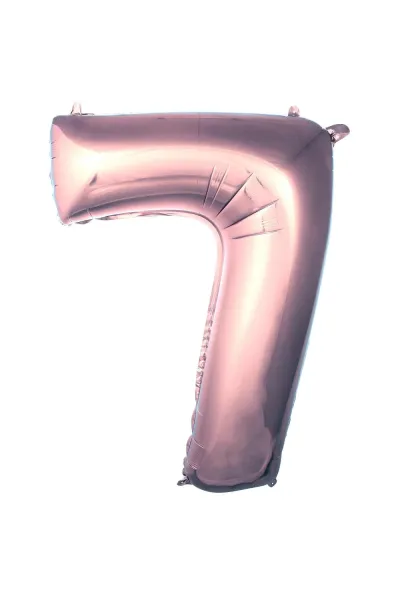 7- RAKAM 40 İNC ROSEGOLD RENK BALON 100 CM