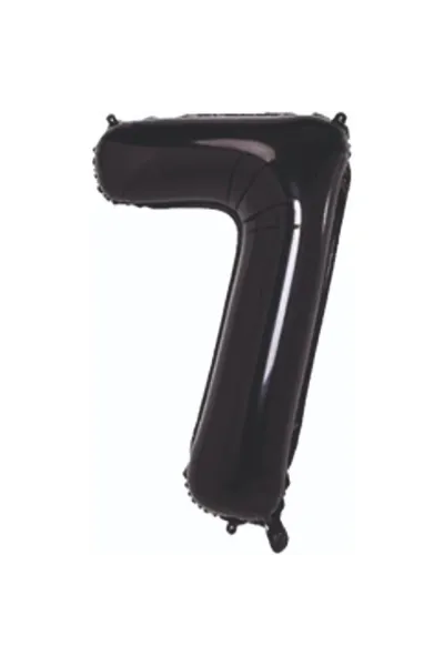 7- RAKAM 40 İNC SİYAH RENK BALON 100 CM