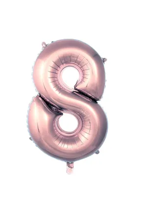8- RAKAM 40 İNC ROSEGOLD RENK BALON 100 CM