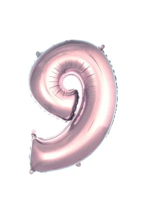 9- RAKAM 40 İNC ROSEGOLD RENK BALON 100 CM