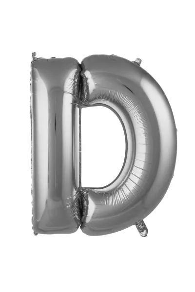D- HARF 40 İNC GÜMÜŞ RENK BALON 100 CM