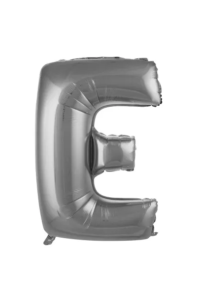 E- HARF 40 İNC GÜMÜŞ RENK BALON 100 CM