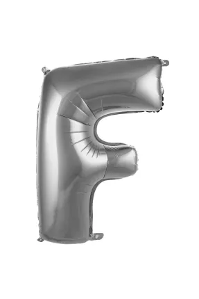 F- HARF 40 İNC GÜMÜŞ RENK BALON 100 CM