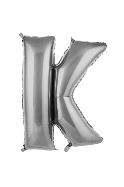 K- HARF 40 İNC GÜMÜŞ RENK BALON 100 CM