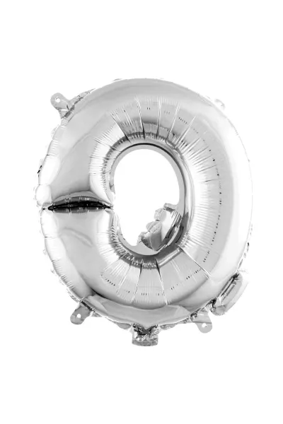 Q- HARF 40 İNC GÜMÜŞ RENK BALON 100 CM