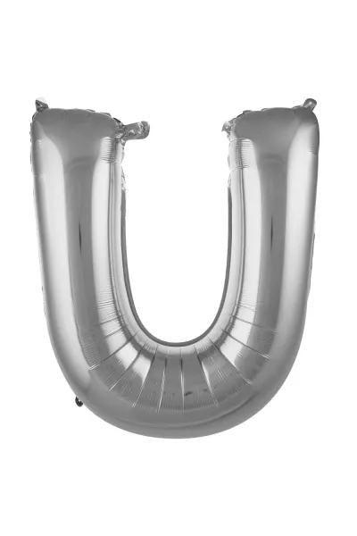 U- HARF 40 İNC GÜMÜŞ RENK BALON 100 CM