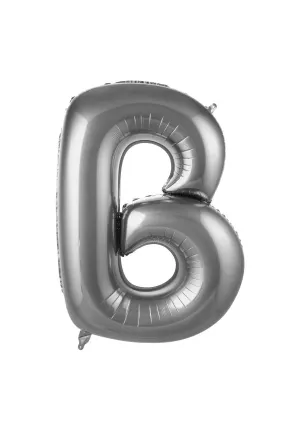 B- HARF 40 İNC GÜMÜŞ RENK BALON 100 CM