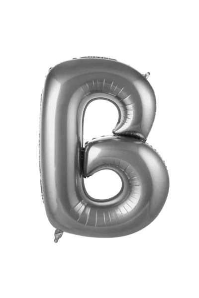 B- HARF 40 İNC GÜMÜŞ RENK BALON 100 CM