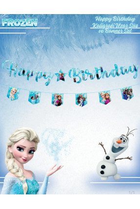 Toptan Frozen Kaligrafi Uzar Süs ve Banner Set