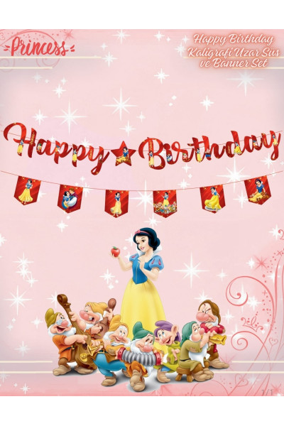 Toptan Retro Kahve Kaligrafi Uzar Süs ve Banner Set