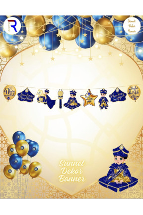 Toptan Sünnet Gold Dekor Banner