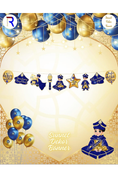 Toptan Retro Kahve Kaligrafi Uzar Süs ve Banner Set